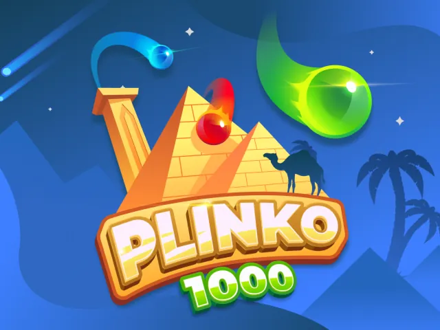 Winnita Plinko 1000: copertina del gioco InOut con piramide e pallina verde